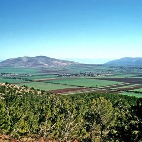 Mt. Moreh rises from the Valley of Jezreel near Nazareth.